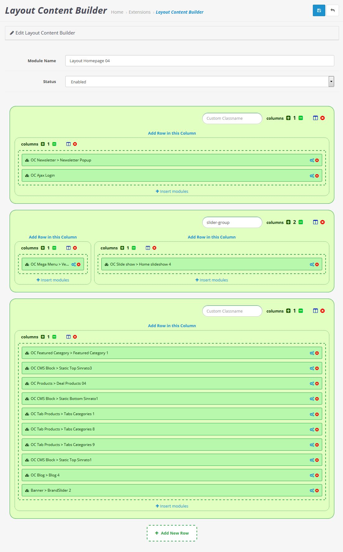layout content builder home