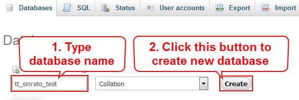 create database