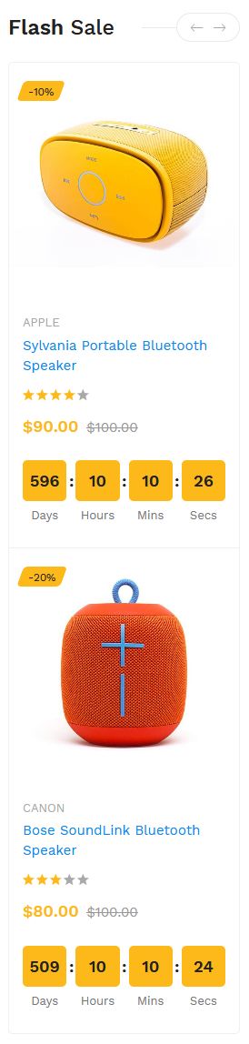 admin product slider