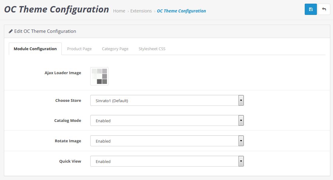 theme configuration