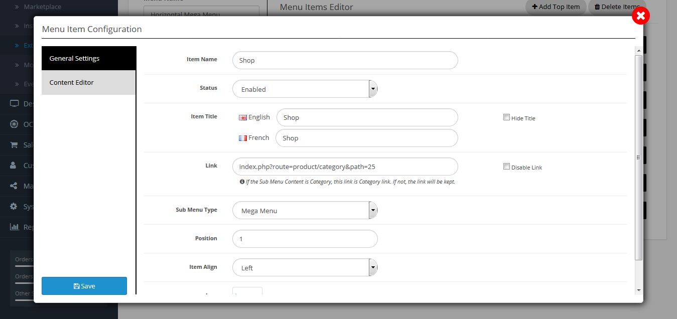tab setting