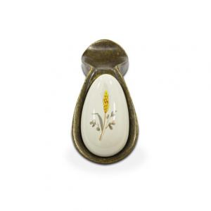 Винтажная ручка-кнопка 249 с керамической вставкой,античная бронза Распродажа
