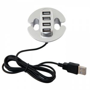 Шина usb 4 гнезда серая  HB-USB-4X-80