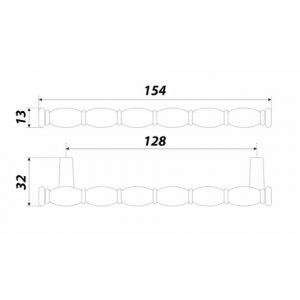 RS449BAZ.4/128 (Ручка мебельная STACCATO)