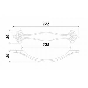 RS453MBSN.3/128 (Ручка мебельная CODA)