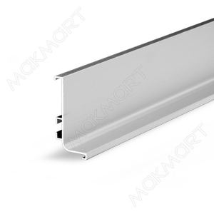 Профиль горизонтальный с одним закруглением L=4100мм, отд. алюминий анодиров