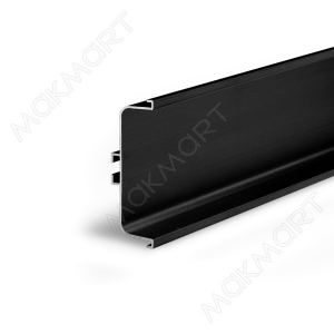 Профиль горизонтальный с двумя закруглениями L=4100мм, отделка черный шлифова