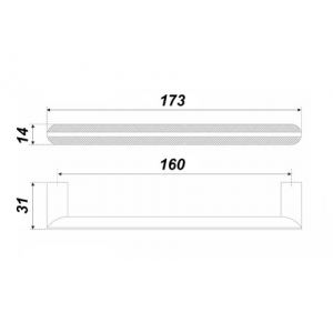 RS320BAC.5/160 (Ручка мебельная FACTURA)