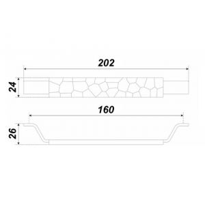 RS322BAC.5/160 (Ручка мебельная LOFT)