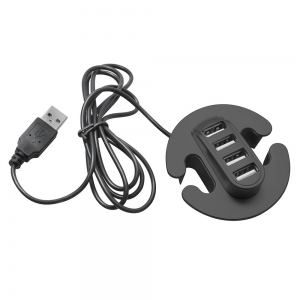 Шина usb 4 гнезда черная  HB-USB-4X-20