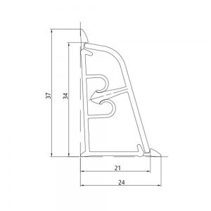 335 Плинтус LB37 335 (кафель)-405  3м