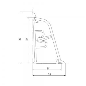 6072 Плинтус LB371 6072 (бриллиант фантазийный)  3м- 6072; 332
