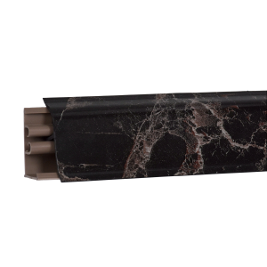 Плинтус для столешниц "мрамор марквина черный глянец" 3,0 м ПВХ LB-381-6094 KORNER-459