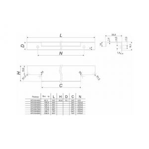 RT009SG.1/000/400/* (Ручка мебельная торцевая AL RAY)