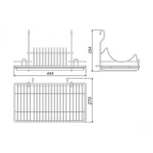 SRK501/CP (Полка навесная с поддоном(444*266*254))