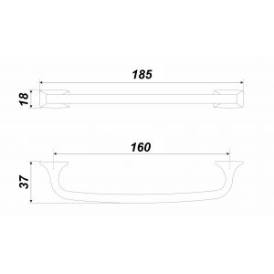 RS289CP.4/160 (Ручка мебельная EDDA)