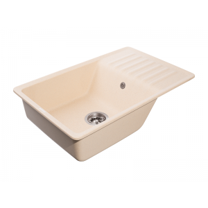 GranFest QUARZ Мойка чаша+кр 760*480 (бежевый) арт.GF-ZW-72