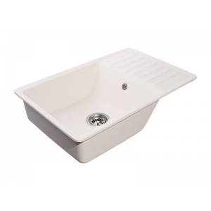 GranFest QUARZ Мойка чаша+кр 760*480 (белый) арт.GF-ZW-72