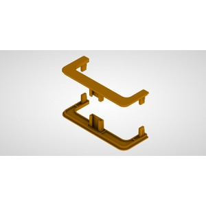 Комплект золото открытых заглушек для С-образного профиля (2)