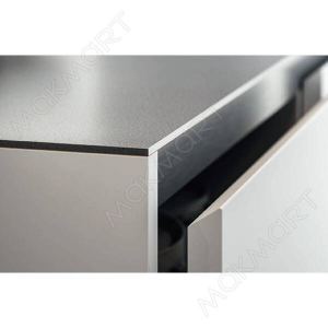 Gola Профиль горизонтальный с одним закруглением L=4100мм, отделка черный шлифованный