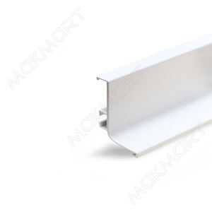 Профиль горизонтальный с одним закруглением L=4100мм, отделка белая