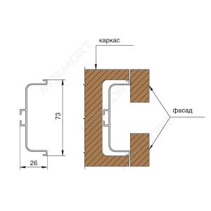 Gola Профиль горизонтальный с двумя закруглениями L=4100мм, отделка белая Gola Профиль горизонтальный с двумя закруглениями L=4100мм, отделка белая