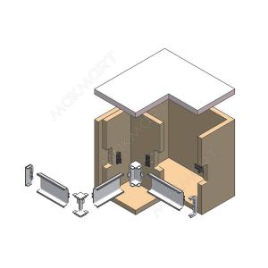 Gola Профиль горизонтальный с двумя закруглениями L=4100мм, отделка белая Gola Профиль горизонтальный с двумя закруглениями L=4100мм, отделка белая