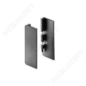 Комплект закрытых заглушек (2шт) для профиля 8007, отд. черный шлифов