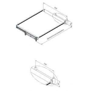 Рамка выдвижная для подвесных сеток шириной 460-600