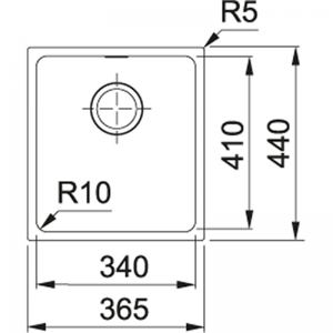 125.0443.350 Мойка SID 110-34 3.5" оникс вент.