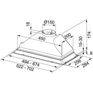 305.0545.450 Вытяжка FBI 522H XS FRANKE