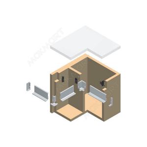 Gola Угол 90" внутренний для профиля 8006, отделка черный шлифованный