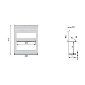 Полка для специй 2-уровневая, 256x75x320мм, отделка черный бархат (матовый) Полка для специй 2-уровневая, 256x75x320мм, отделка черный бархат (матовый)
