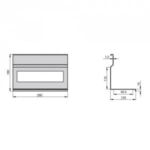 Держатель для 2-х стаканов, 280х130х180мм, отделка черный бархат (матовый)