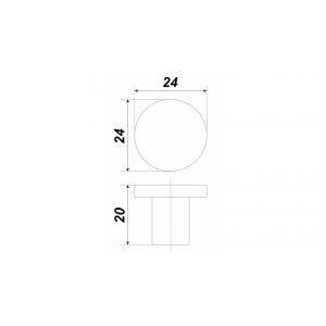 Ручка-кнопка RC042BSN.4 Атласный сатиновый никель