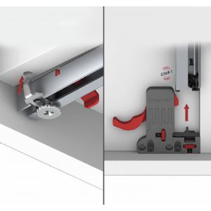 Направляющая SMART SLIDE п/в с механизмом PUSH OPEN  350мм