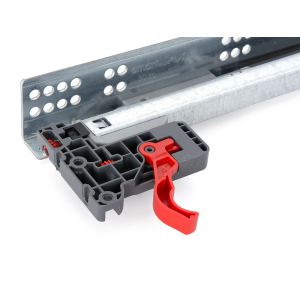 Направляющая SMART SLIDE полного выдвижения с доводчиком 500мм Направляющая SMART SLIDE полного выдвижения с доводчиком 500мм