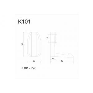 K101BN.7 (Крючок мебельный K101BN.7)
