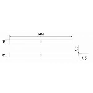 Мебельная ручка G-LINE RP001BL.1/000/3000 Матовый чёрный