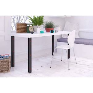 Нога для стола Бруклин, h.720, отделка черный бархат (матовый)+красный Нога для стола Бруклин, h.720, отделка черный бархат (матовый)+красный