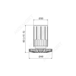 Ножка под цоколь Н.60 разборная, черная