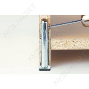 Ножка опорная врезная H.120 для 16ДСП Ножка опорная врезная H.120 для 16ДСП