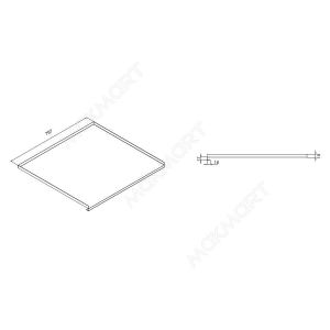 Поддон гигиенический в базу 800/16, модель "А", отделка алюминий с защитным покрытием