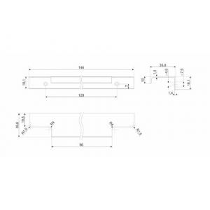 Мебельная ручка RAY RT109BL.1/128/150  Матовый чёрный