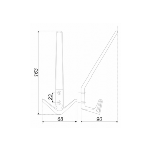 K305.05BL.6 (Крючок мебельный HORNY)