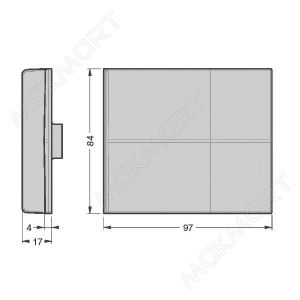 Крышечка декоративная для подвески арт.807.RV, серая