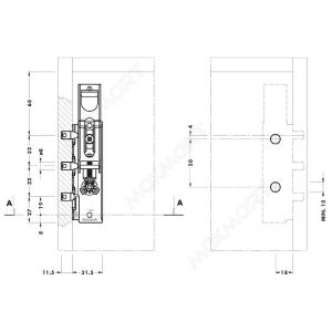 Подвеска полок скрытая, левая