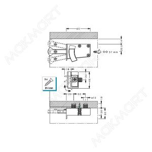 Подвеска полок для нижней базы, правая
