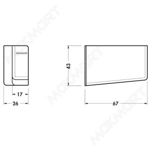 Крышечка декоративная для подвески арт.806 белая, правая Крышечка декоративная для подвески арт.806 белая, правая
