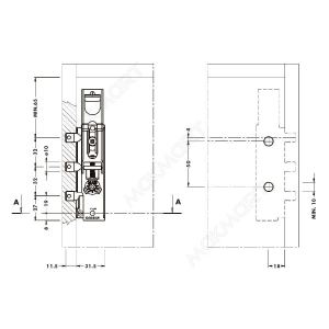 Подвеска полок скрытая, левая